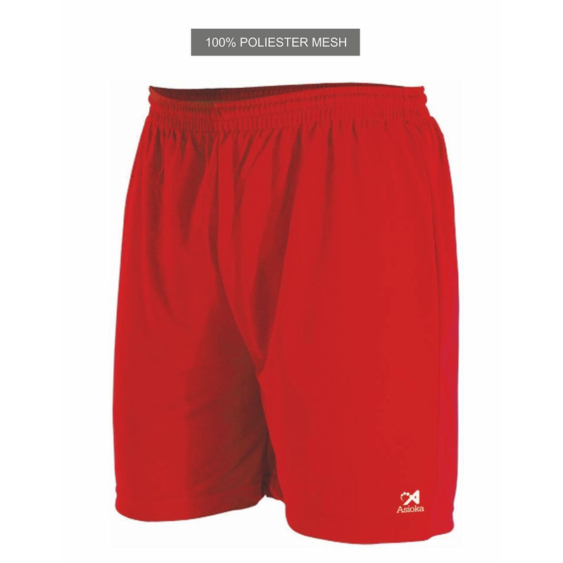 ASIOKA Unisex Children's Sports Shorts, red