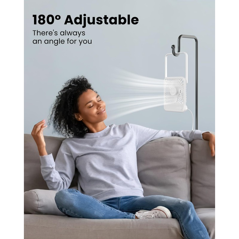 Koonie USB Desk Fan, Strong Wind Ultra Quiet Small Personal