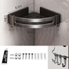 PREMZO Bath Shower Caddy Towel Holder Bar Hanging Hook Organizer