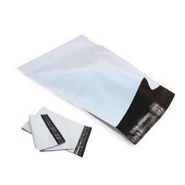 255x330mm Poly Mailer Courier Satchel Plastic Self Sealing Shipping Bag White (Pack of 100)