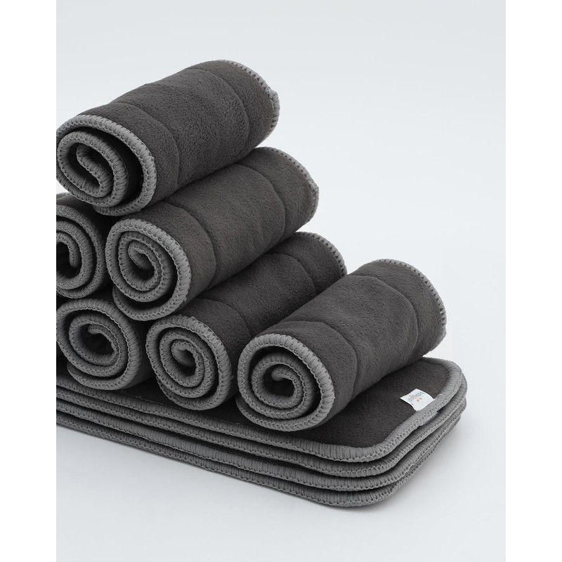 babygoal Large Cloth Diaper Inserts 12pcs for Little Kid, 5-Layer