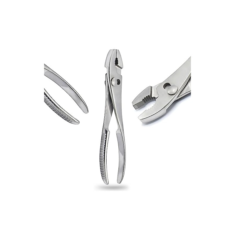 AAProTools Non-marring Stainless Steel Jaw Slip Joint Pliers 8"