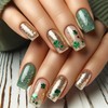 MISUD St. Patrick's Day Press on Nails Short Square Fake