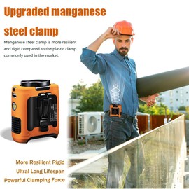 CAZOKASI Personal Fan 10000mAh Waist Clip Portable Rechargeable Wearable Hand Free, 6-40hours Wearable Cooler for Traveling Working Outdoor Office (10000mAh / Orange)