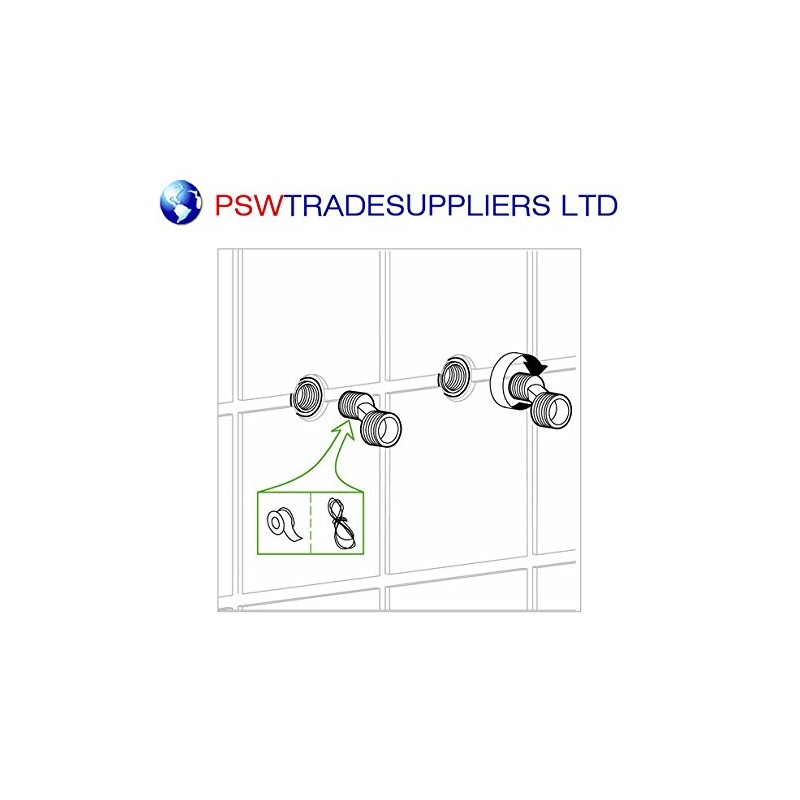 Shower Bath Tap Reducer Connector Offset 1/2 Inch x 3/4