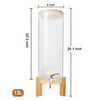 Beverage Dispenser,3.5 Gallon Glass Drink Dispenser with Stand,Stainless Steels Drink