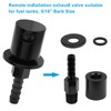 LifCratms Black Remote Mount Vent Valve for Fuel Tanks, Roll