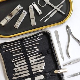 Stainless Steel Nail Clipper Set Portable Travel Nail Care Supplies / 스테인리스 손톱깎이 세트 휴대용 여행용 네일관리 관리용품