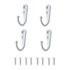 VIPERMARK 4 Pcs Wall Mounted Hooks for Bedroom,Bathroom,Kitchen,and Cabinet Hangers