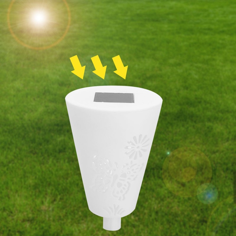 Solar Powered Garden Ground Light LED Lawn Lamp for Outdoor