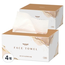 Exploration Disposable Cotton Face Towel, 100 Sheets, 4 Pieces / 탐사 일회용 순면 페이스타올, 100매입, 4개