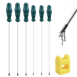 Extra Long Torx Screwdrivers Set, 6-Piece 12in Magnetic Torx Screwdrivers Set, T10 - T30 (T10,T15,T20,T25,T27,T30) Magnetic Torx Driver Star Screwdrivers Set, Long Long star Screwdrivers Set