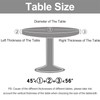 Highdi Tablecloth Washable Round 110 cm, Elastic Mármol Printable Tablecloth