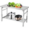 Amenitlif 48“ x 24” Stainless Steel Work Table - NSF