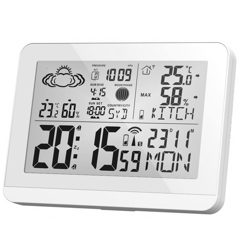 Miraval Modern Design Wireless Weather Station with Outdoor Sensor Namable