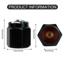 Muishi Unicorn Moon Tire Valve Stem Caps, Aluminum Black Stem Tire Valve Caps Universal Stem Covers for Cars, SUVs, Trucks, Bikes, Motorcycles, Bicycles (4 Pack)