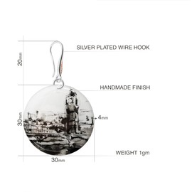 Kreativ Avantgarde Stadtblick Ohrringe Hängend Schmuck für Damen (London)