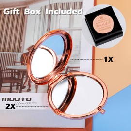 KINMES Valentines Day Gifts for Girls Women Inspirational Compact Mirror for Women Birthday Gifts Young Women Stocking Stuffer for Daughter Sisters Wife Mom Grandma Friends