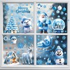 DXTXTJ 9 Sheets Christmas Window Stickers, Large Christmas Window Decorations,White