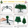 Pre-Lit Realistic Green Spruce Artificial Holiday Christmas Tree and Stand