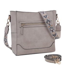 VX VONXURY Shoulder Bag Women Trendy Shoulder Bag Women Vegan Leather Designer Hobo Bag with 2 Adjustable Straps, gray, hobo