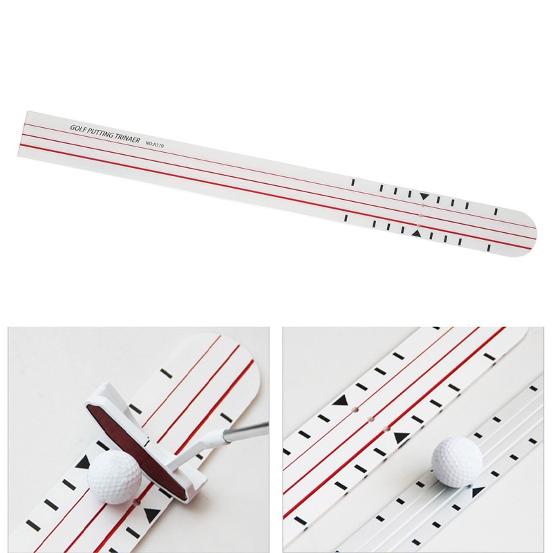 Golf Putting Mat Acrylic Accurate Scale Line Portable Double Sided