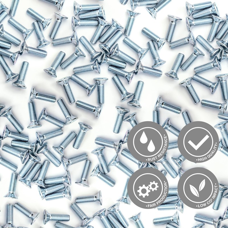 50 x Hexagon Socket Countersunk Screws - Full Thread -
