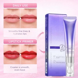 2pcs Lip Plumper Set with Plumping&Anti-Wrinkle Hydrating Lip Serum,Korean Lip Wrinkle Treatment for Full Plump Lips,Moisturizing Lip Plumping Serum to Remove Dark Color,Long-Lasting Care for Women