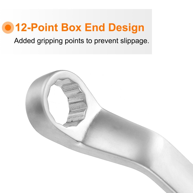 sourcing map Offset Extra Long Box End Wrench 10 x