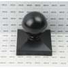 Plum Fittings 4" x 4" Square Black Aluminum Ball Post