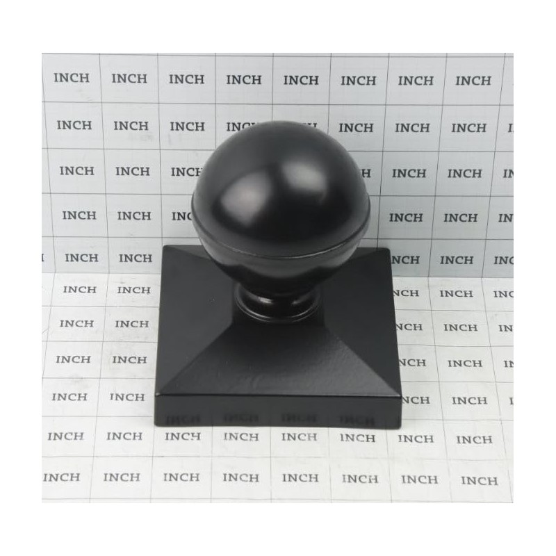 Plum Fittings 4" x 4" Square Black Aluminum Ball Post