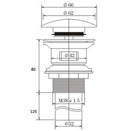 LightInTheBox Vessel Sink Drain Stoper with Overflow Chrome Finish Clic-clac Pop up Drain Catcher (Sink Drain) (Sink Drain)