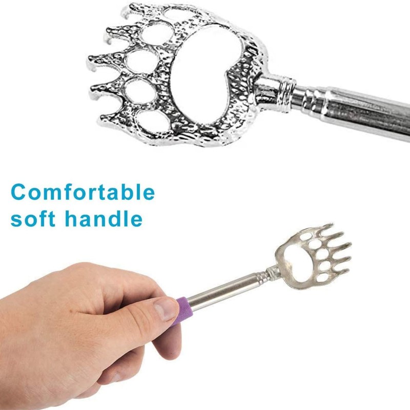 Back Scratcher, Bear Claw Telescopic Back Massager Tool with Soft