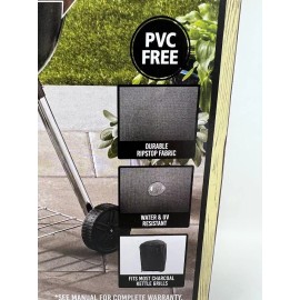 Expert Grill Charcoal Kettle Grill Cover Black Up To 28" Water & UV Resistant