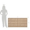 6 Drawer Double Dresser, Jackson Hickory