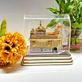4OUR FAITH 3D Acrelic Multi-color Light Golden Temple with Plug | Mandir Gold | Amritsar 3D Temple for Gift/Replica/Multi use/Home Décor/ Sikh Festival (The Heavenly Harmandir Sahib) – (6.25*4.75*6”)