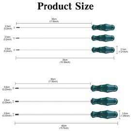 Extra Long Torx Screwdrivers Set, 6-Piece 12in Magnetic Torx Screwdrivers Set, T10 - T30 (T10,T15,T20,T25,T27,T30) Magnetic Torx Driver Star Screwdrivers Set, Long Long star Screwdrivers Set