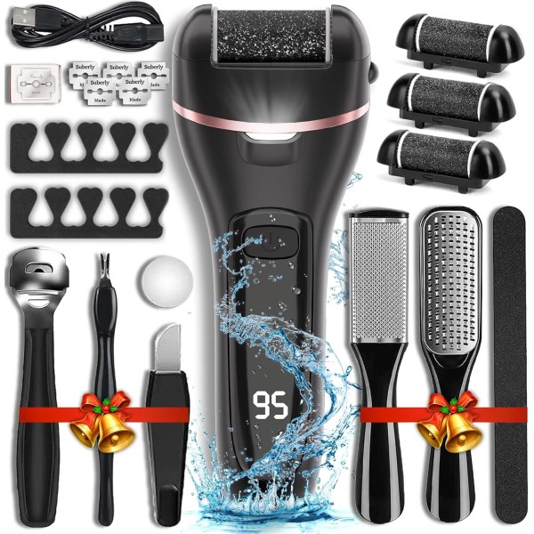 Wea&Hea Electric Callus Remover for Feet with 3 Roller Heads