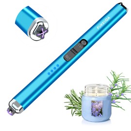 【Upgraded 】 Dual Arc Electric Candle Lighter Rechargeable USB Lighter Plasma Arc Lighters for Candle (Saphhire Blue)