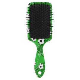 ISAOA Massage Brush for Men, Women and Kids, Background with Football and Football Hair Brush for Long, Thick, Curly, Wavy, Dry and Damaged Hair