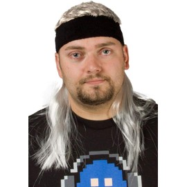 Mullet On The Go - The Silverfox Mullet Headband Wig, One Size