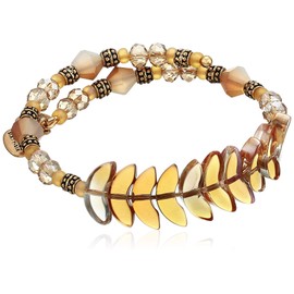 Alex and Ani Women's Deity Wrap Honey Bracelet, Rafaelian Gold, Expandable