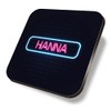 1 x Square Coaster - Neon Sign Design Hanna Name
