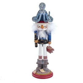 Kurt S. Adler 18-Inch Hollywood Octopus Hat Nutcracker, Multi