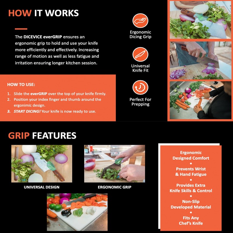 everGRIP Knife Handle Grip for Chef's or Kitchen Knives -