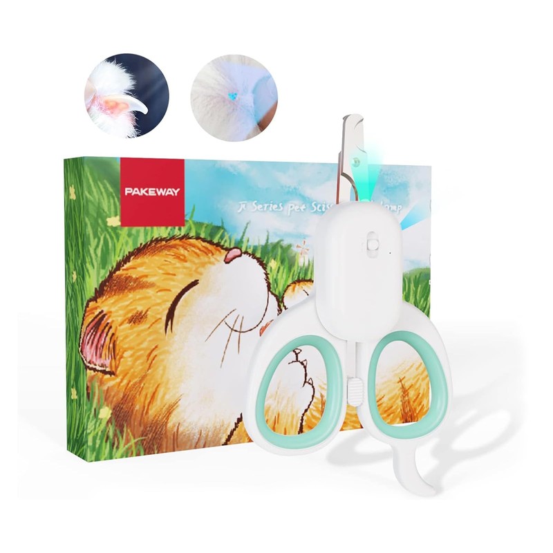 PAKEWAY Pet Nail Clipper with LED & -U-V Light, Cat