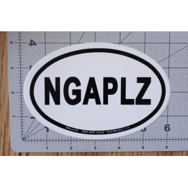 NGAPLZ(Negro Please) / NOS 4x6 Oval Vinyl Sticker /Decal