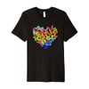 Colorful Cute Butterfly Heart - Rainbow Butterflies Premium T-Shirt