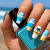 Summer Coffin Press on Nails Medium Length Fake Nails with