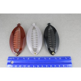 3 banana combs Grey Brown Black set pack 3 small hair clips comb plastic 3 5/8 inches long tip to tip grey black brown